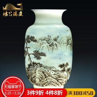 Jingdezhen ceramics hand-painted vases, flower arrangement ChunManQianKun Chinese style household act the role ofing is tasted wine sitting room furnishing articles
