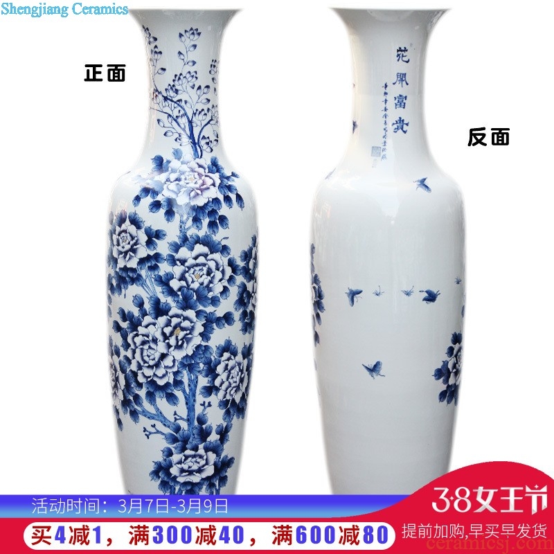 Aj69 jingdezhen ceramics lad play big altar canister home sitting room adornment furnishing articles rich ancient frame handicraft