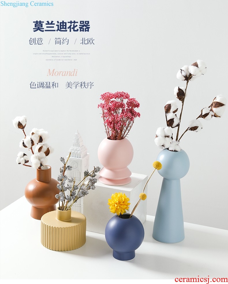 Home furnishing articles table sitting room ceramic vase mesa small and pure and fresh flower vase creative contracted decorate floret