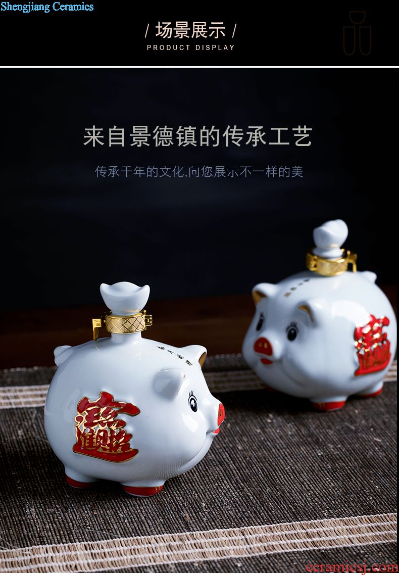 Jingdezhen ceramic jars with 3 kg bubble antique home furnishing articles wine bottle is empty jar empty wine bottle sealed cans