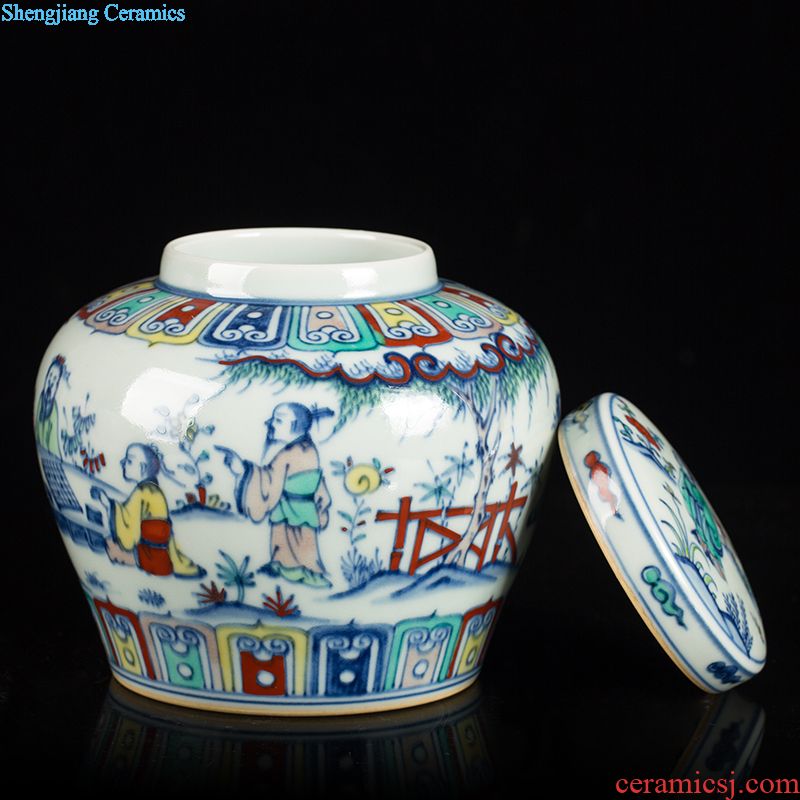 Blue and white porcelain of jingdezhen ceramics hand-painted plum flower tea pot home sitting room adornment teahouse tea pot furnishing articles