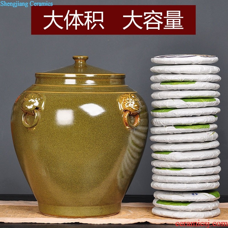 Large restoring ancient ways of jingdezhen ceramic vase famous hand-painted ground flower arranging new Chinese style household furnishing articles sitting room adornment