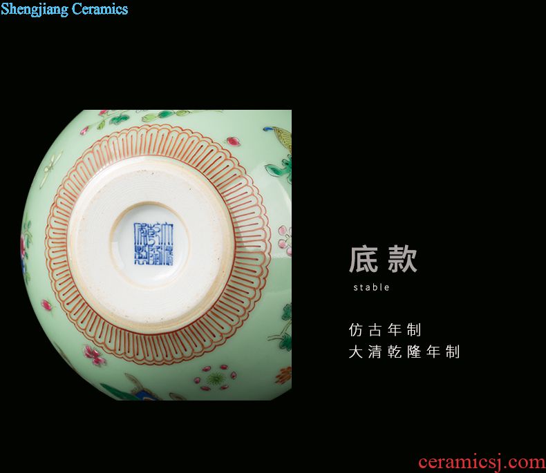 Jingdezhen ceramic hand-painted famille rose porcelain vase furnishing articles opened new Chinese style household decoration craft porcelain gifts