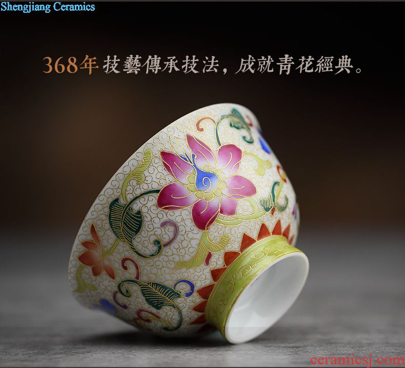 The three frequently small tea cups Jingdezhen ceramic kung fu tea set sample tea cup cup S41020 mini white porcelain cup individuals