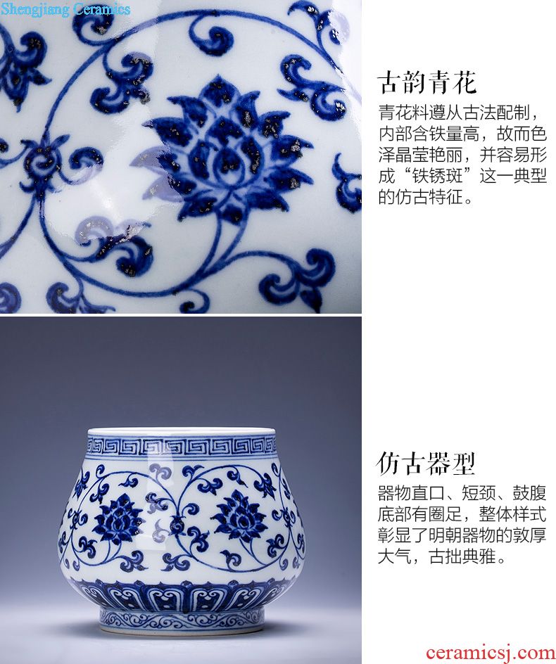 Holy big ceramic tea pot hand-painted pastel khe sanh friends send figure tank receives all hand jingdezhen tea service