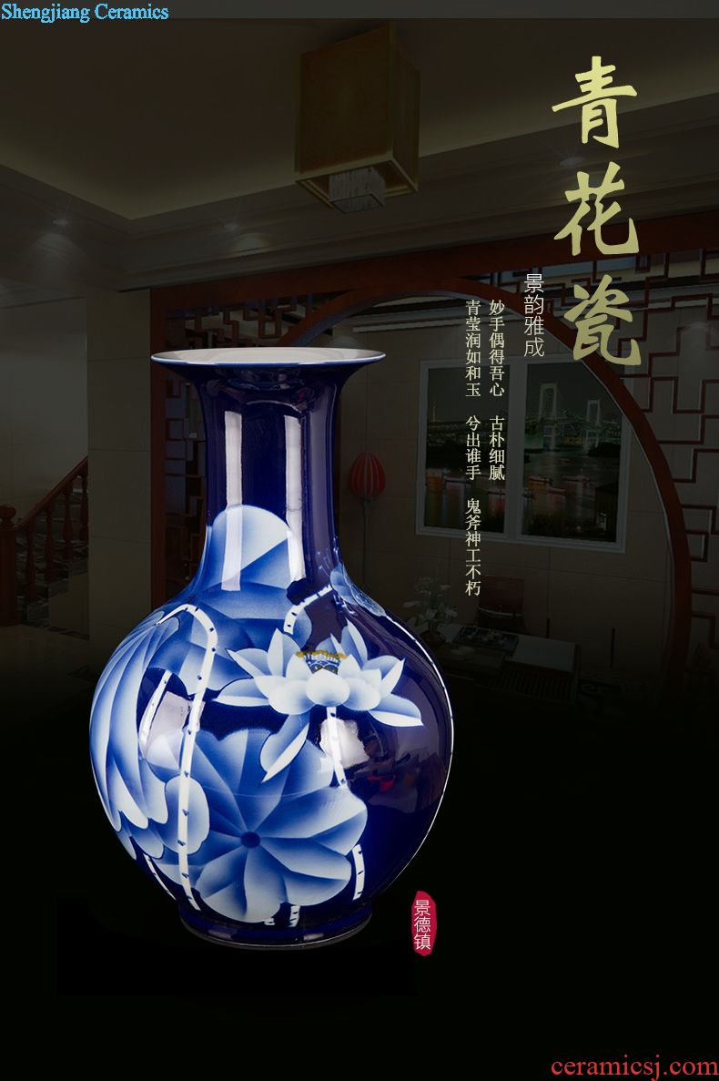 Jingdezhen ceramic porcelain vase wedding gift archaize new Chinese style restoring ancient ways furnishing articles of handicraft decorative vase