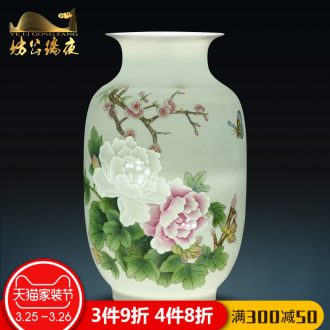 Jingdezhen ceramics hand-painted blue and white porcelain vases, flower arrangement is archaize process decoration of Chinese style household furnishing articles