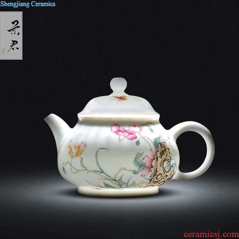 JingJun jingdezhen ceramics ji blue paint all hand three tureen kung fu tea bowl