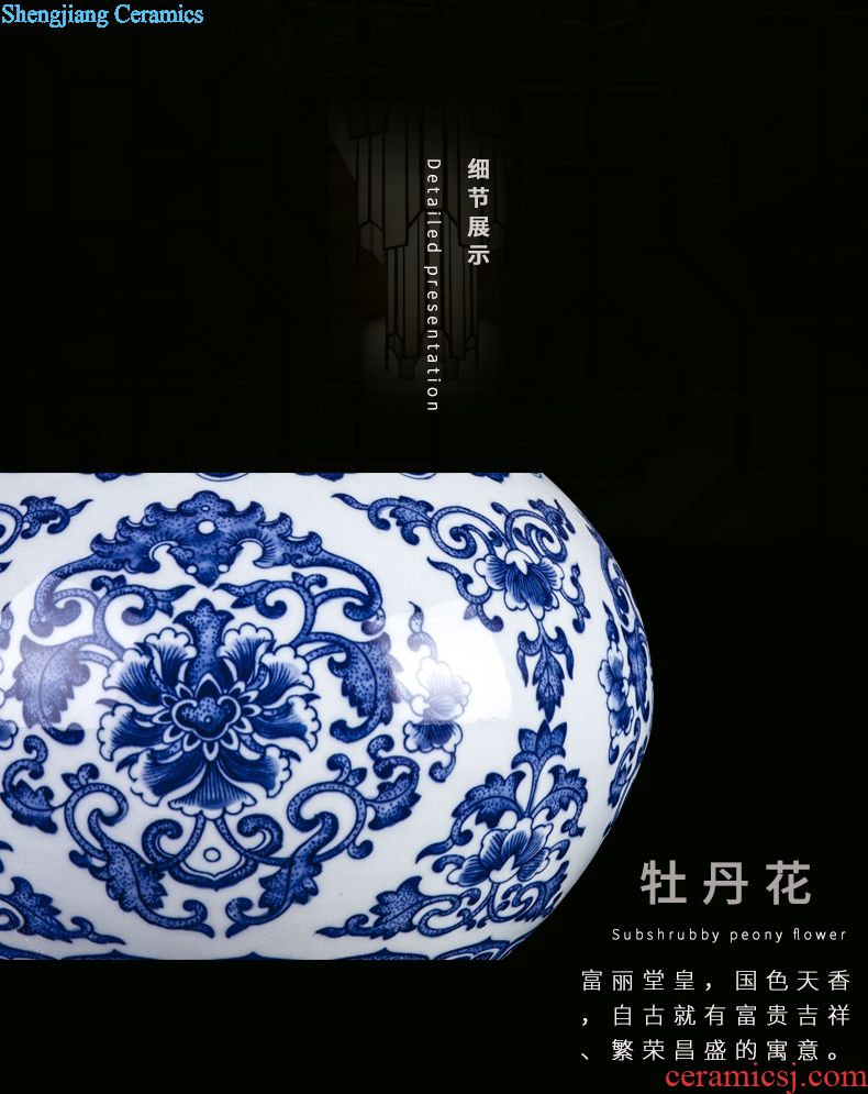 Jingdezhen ceramic large crack open a piece of writing brush washer kung fu suit antique tea wash tank crafts