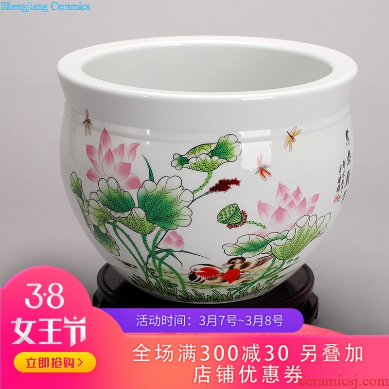 Jingdezhen China red peony maxim gourd vase of large sitting room home decoration furnishing articles