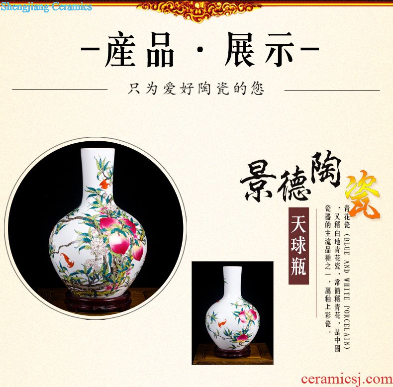 Jingdezhen ceramic vase of new Chinese style table sitting room adornment flowers sitting room adornment is placed arts and crafts