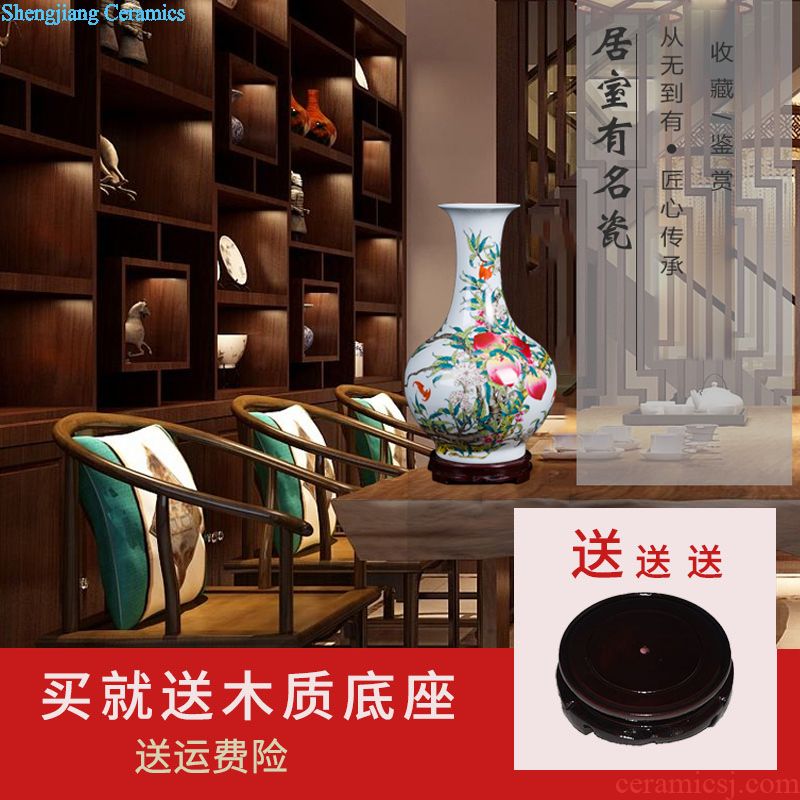 Jingdezhen ceramic vase of new Chinese style table sitting room adornment flowers sitting room adornment is placed arts and crafts