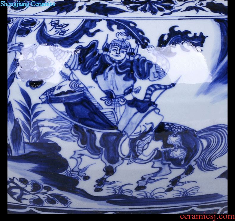 Jingdezhen ceramics hand-painted large vases, flower arrangement sitting room of Chinese style household adornment TV ark rich ancient frame furnishing articles