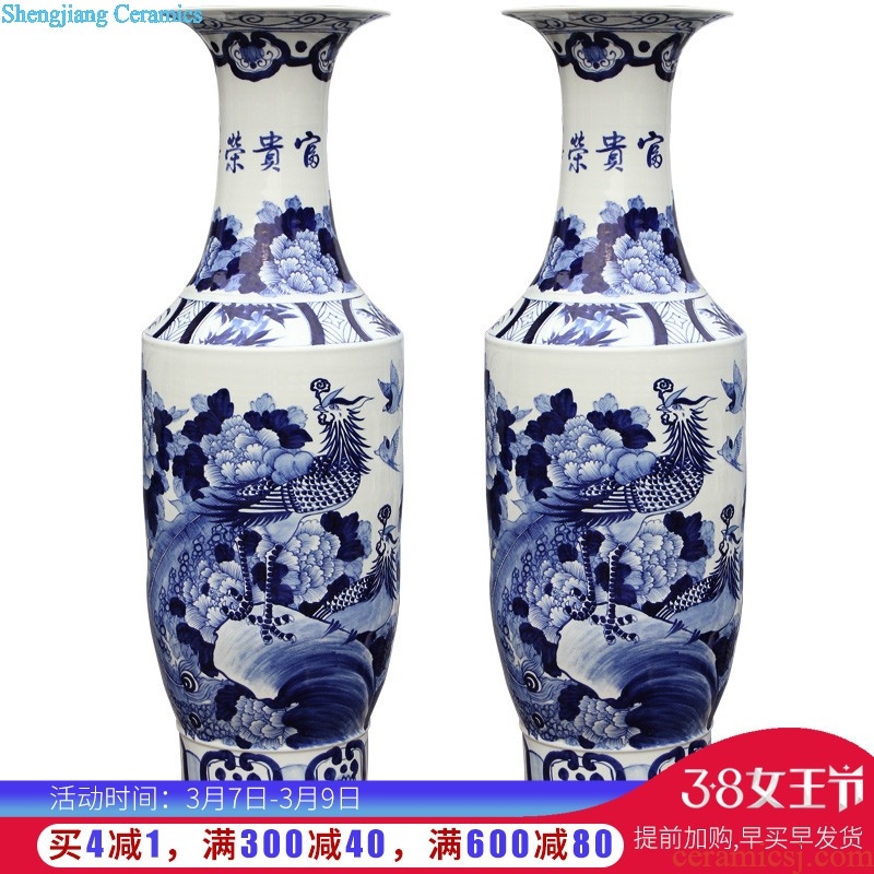 Jingdezhen ceramics beaming sitting room home decoration antique vases, flower arrangement of new Chinese style wedding furnishing articles