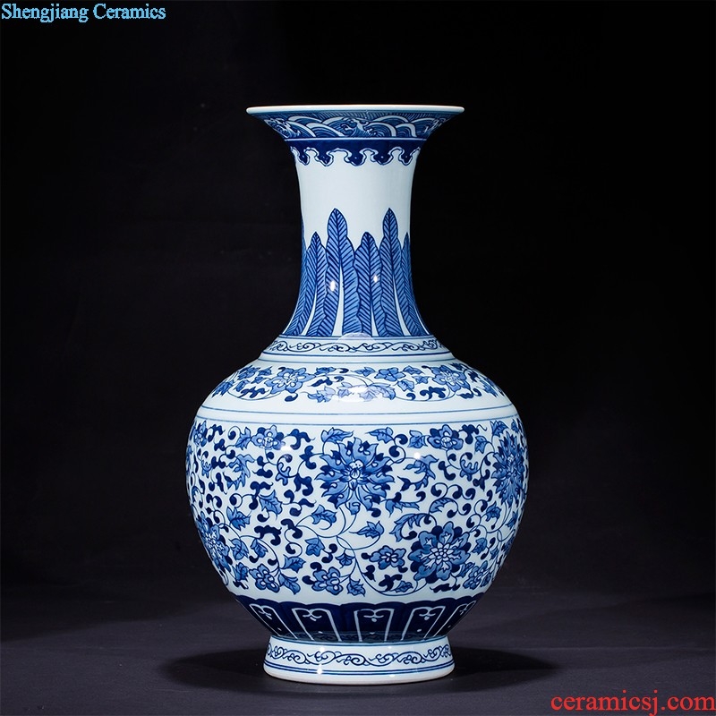 Sharply aj35 jingdezhen ceramics glaze of large vases, flower arranging office decoration handicraft furnishing articles in the living room