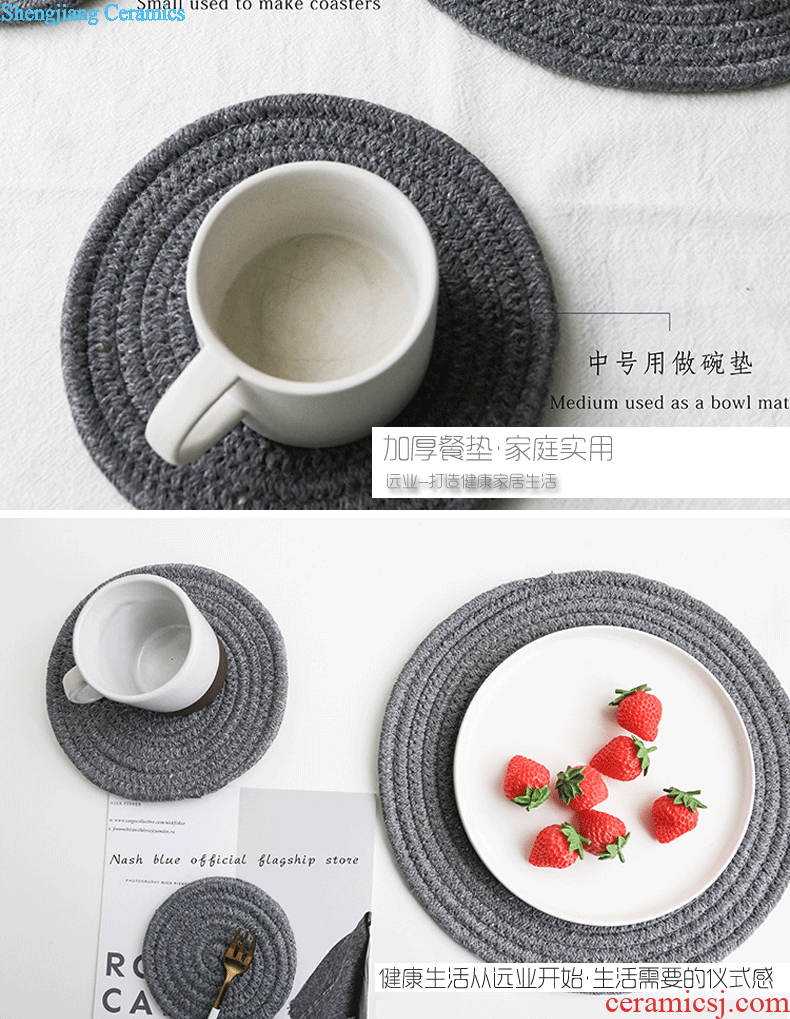 Nordic ceramic bird's nest, stew stew with cover every water tank steamed soup bowl large ears black side stew pot