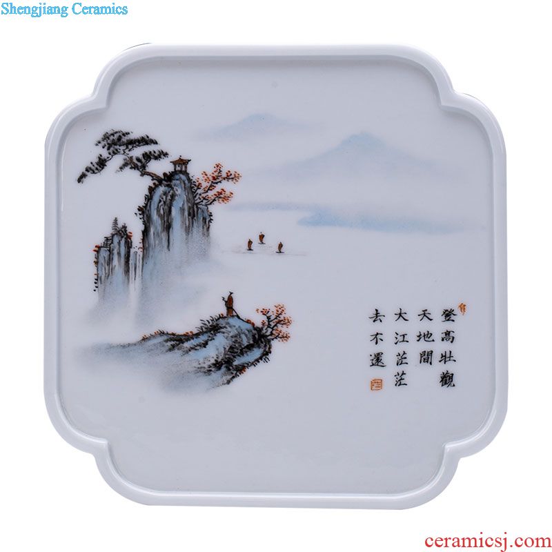 Santa teacups hand-painted ceramic kungfu jingdezhen blue and white landscape best cup manual sample tea cup, master cup of tea