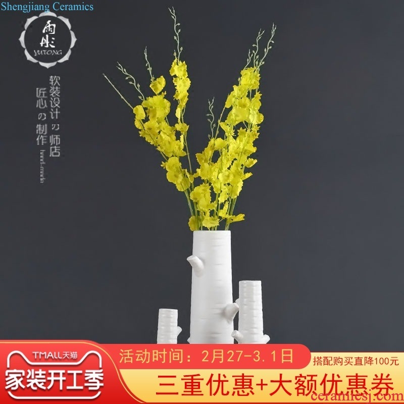 Jingdezhen American creative ceramic vase restoring ancient ways furnishing articles table flower arranging contracted household adornment the spot