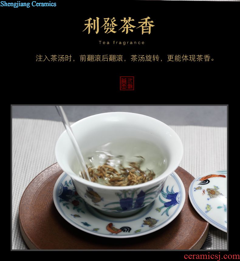 Three frequently hand-painted master of blue and white porcelain cup Tea foam glaze sample tea cup kung fu tea TZS323 ceramic cup