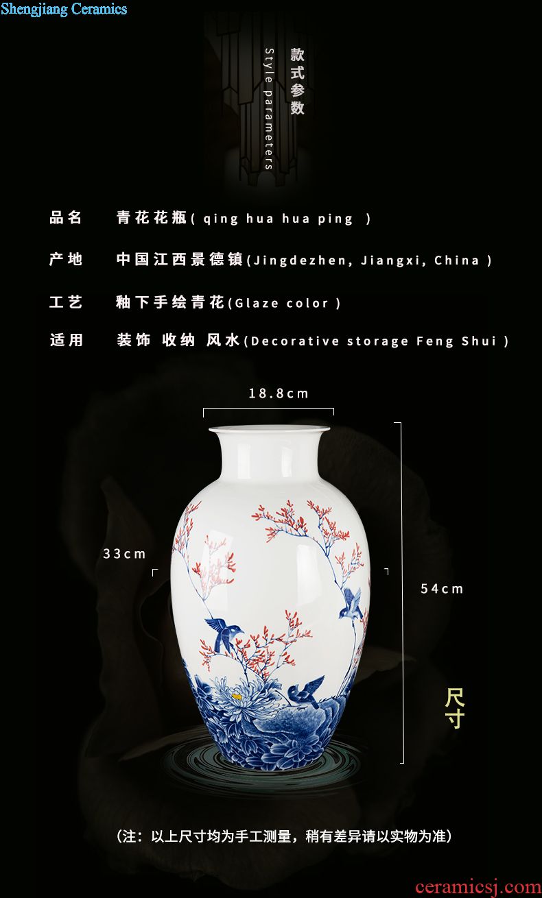 Jingdezhen ceramic new Chinese general canned adorn article place to live in the sitting room of blue and white porcelain vase decoration in China