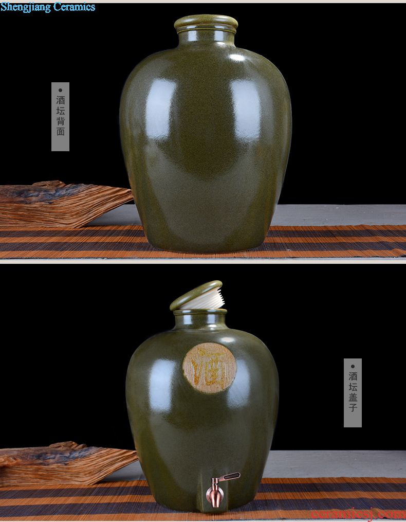 Jingdezhen ceramic jars ancient sealed jar archaize bubble bottle 5 jins 10 jins to wine bubble jars