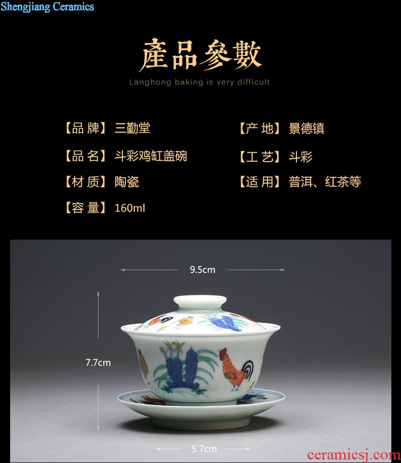 Three frequently hand-painted master of blue and white porcelain cup Tea foam glaze sample tea cup kung fu tea TZS323 ceramic cup