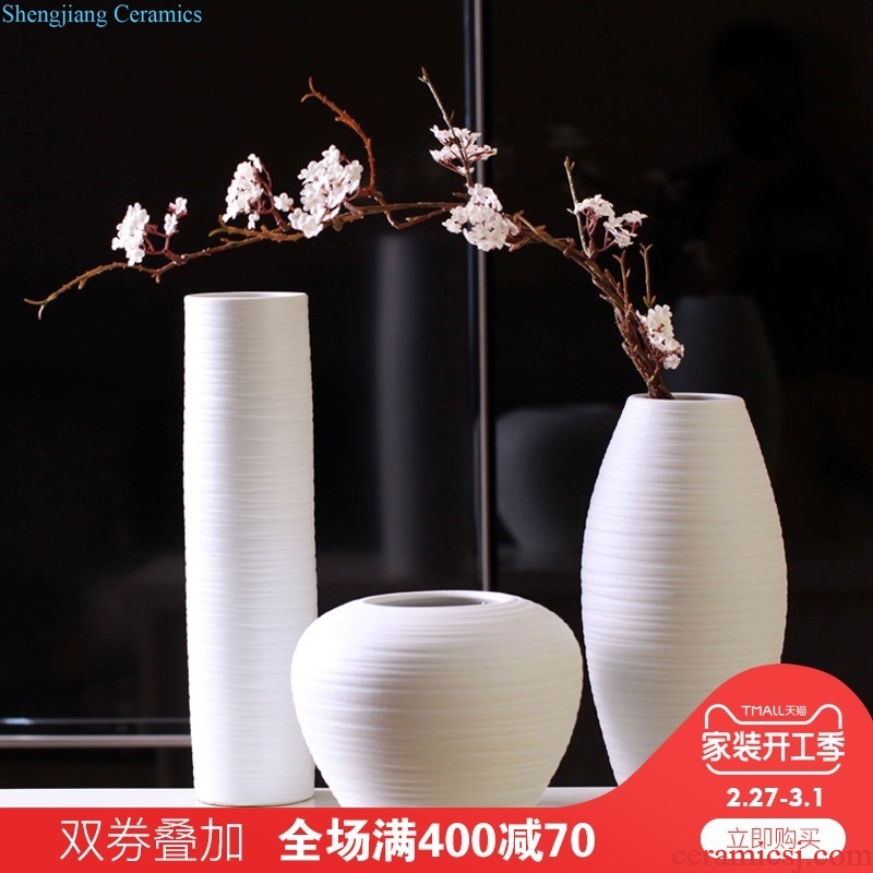 Ins Nordic face flower implement ceramic vases, flower arrangement sitting room studio art store home furnishing articles