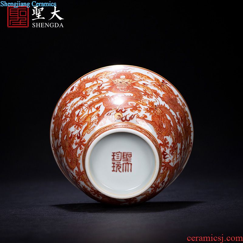Holy big blue and white landscape pastel teacups hand-painted ceramic kungfu twelve flora of cup sample tea cup of jingdezhen tea service