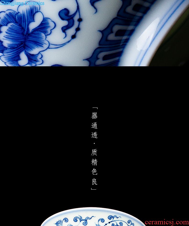 Santa teacups hand-painted ceramic kungfu pastel Jiang Shanke - lie fa cup master cup sample tea cup of jingdezhen tea service