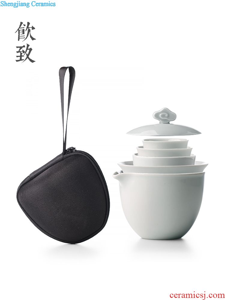 Drink to coarse after the tea were ceramic tea shovel gold tea spoon bodhi leaf tea holder kung fu tea set spare parts