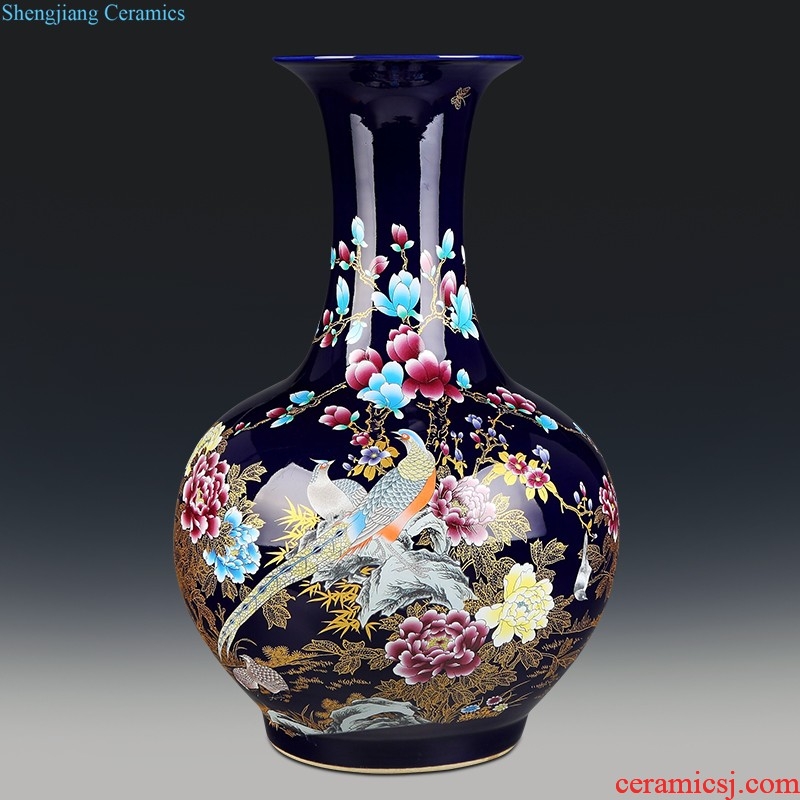 Jingdezhen ceramic vase furnishing articles antique porcelain flower Chinese style restoring ancient ways is contemporary and contracted sitting room ark adornment