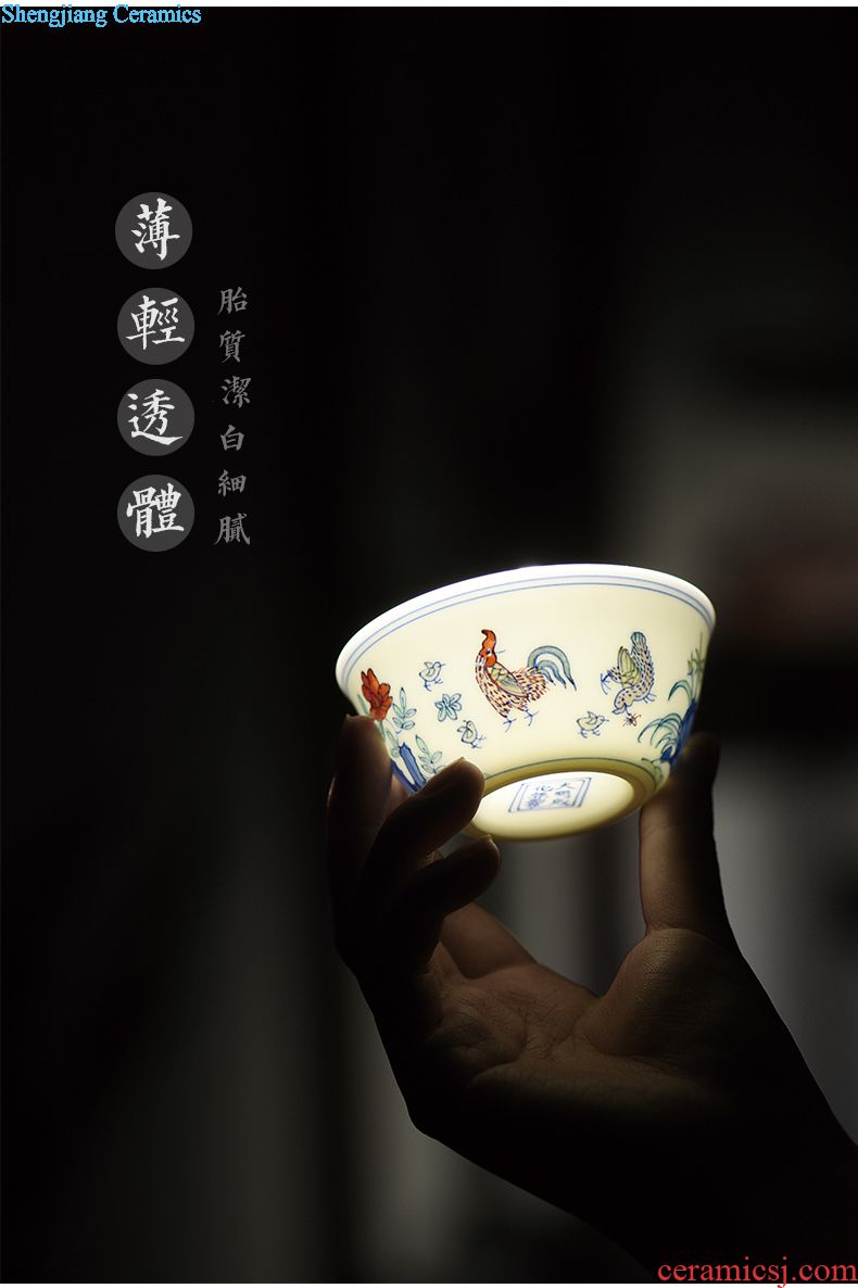 JingJun jingdezhen ceramic hand-painted paint grilled ceramic cups sample tea cup kung fu master cup tea set