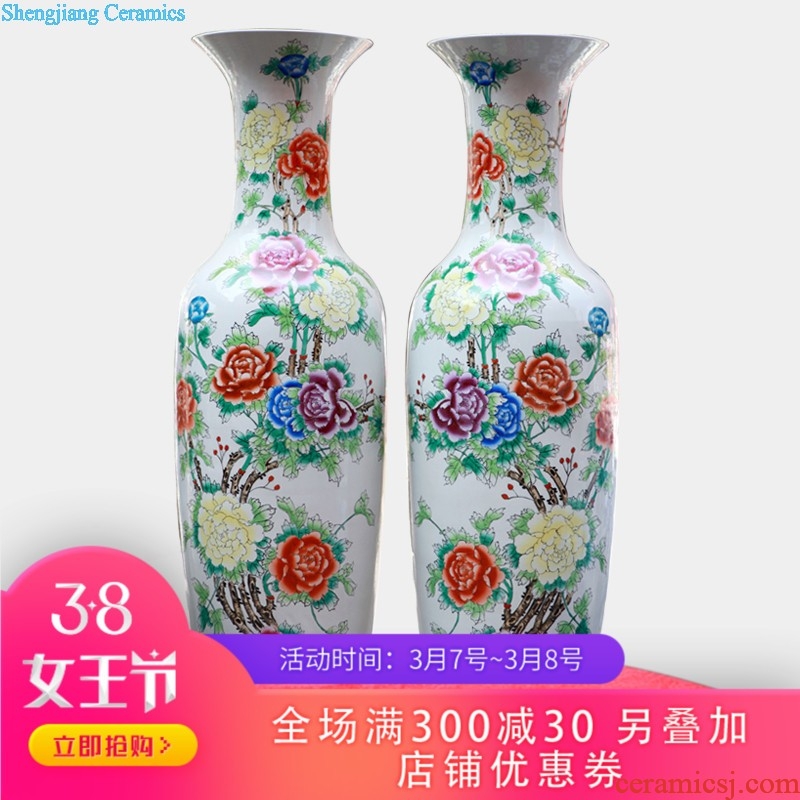 Jingdezhen ceramics vase The colour enamel archaize furnishing articles 8 x six-party bottles of bottles of Chinese art