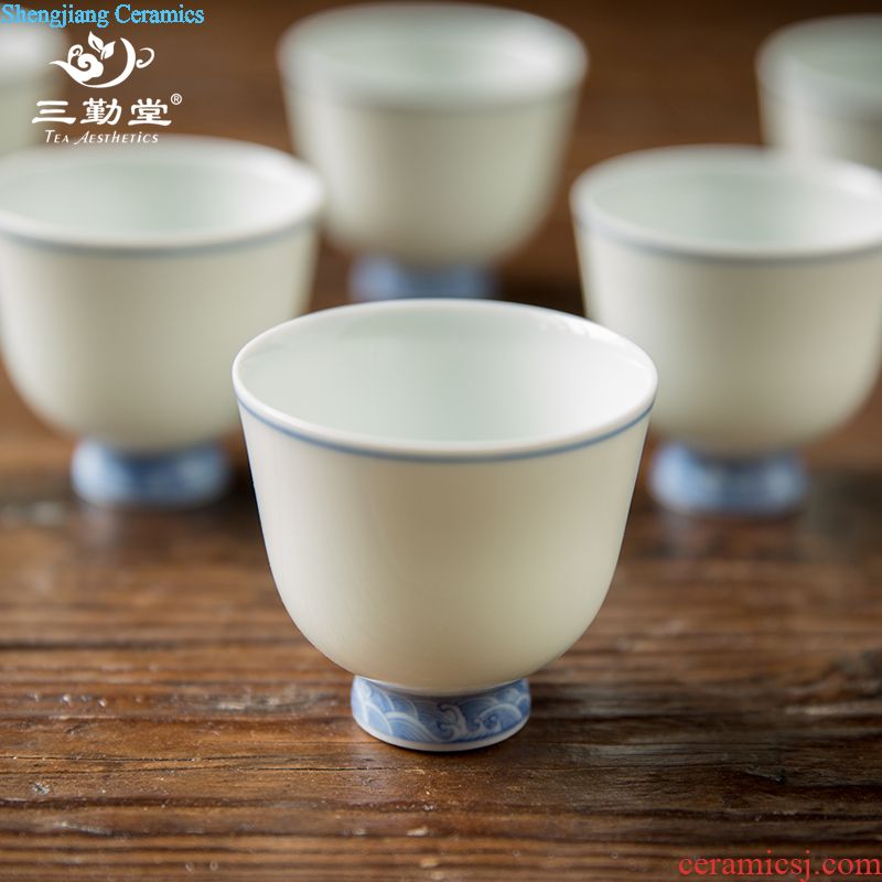 The three frequently your kiln jingdezhen ceramic sample tea cup open piece of kung fu tea cups S44003 masters cup single cup