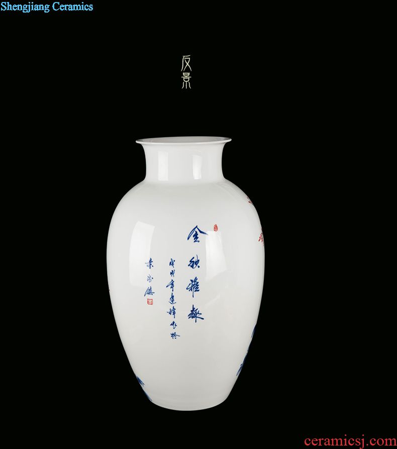 Jingdezhen ceramic new Chinese general canned adorn article place to live in the sitting room of blue and white porcelain vase decoration in China