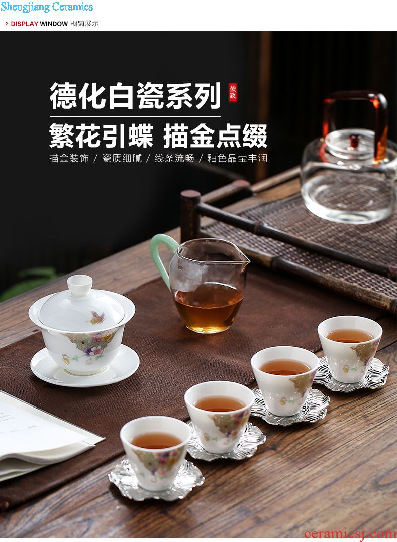 Drink to coarse pottery tea tray store on dry Taiwan fine gold ceramic tea kettle Japanese sea archaize round pot tray