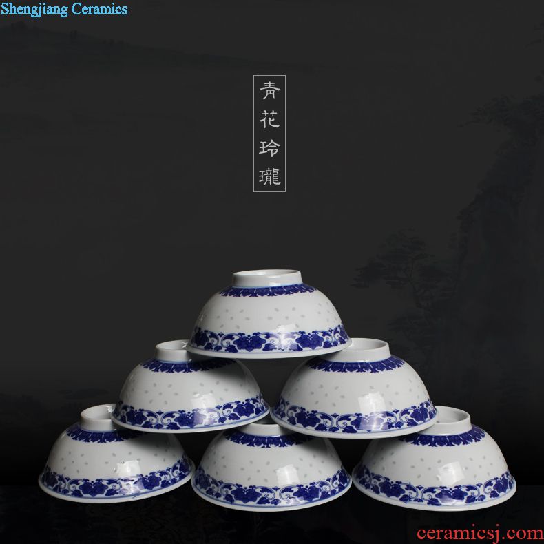 Jingdezhen ceramic cups with cover large bone porcelain cup office boss personal gift cups of blue and white porcelain cup