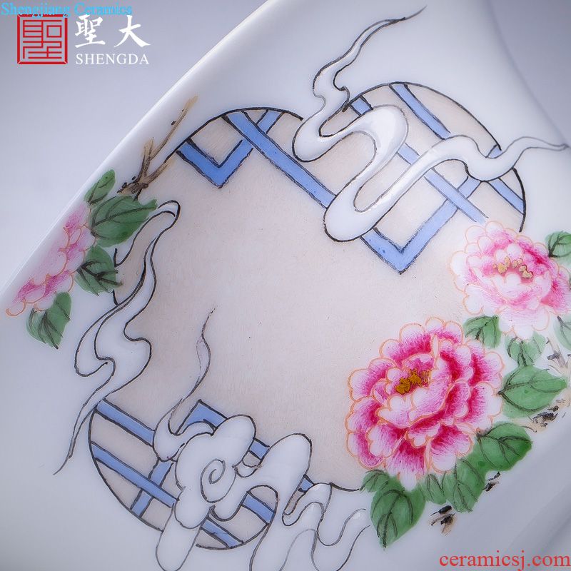 The big hand archaize ceramic sample tea cup jingdezhen blue and white fu lu masters cup all hand kung fu tea cups