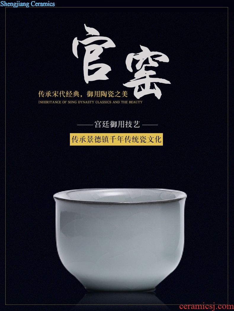 Kung fu tea cup three frequently hall jingdezhen ceramic sample tea cup hand-painted twelve flora cup tea set S42011