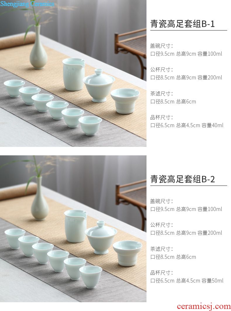 Drink to employ Japanese contracted cover kiln ceramic handmade pot cover set recommended cover tea accessories