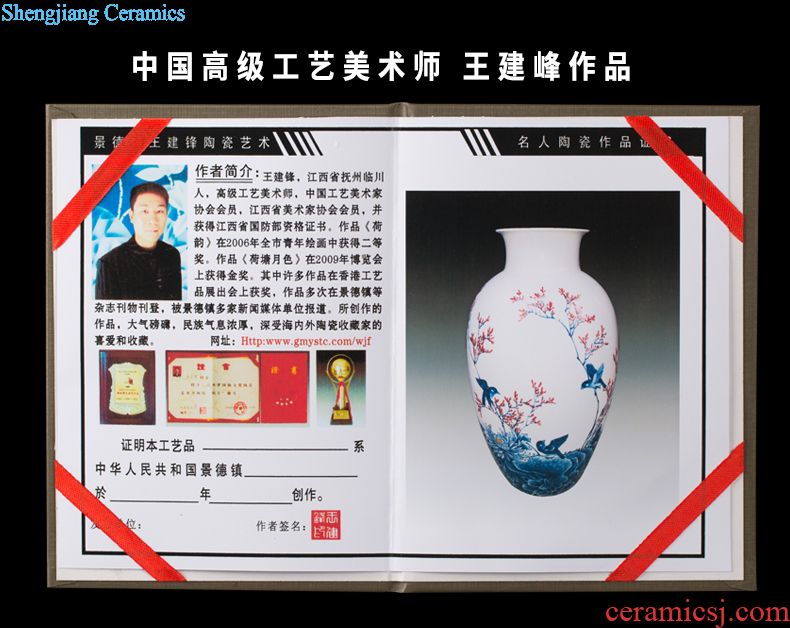 Jingdezhen ceramic new Chinese general canned adorn article place to live in the sitting room of blue and white porcelain vase decoration in China