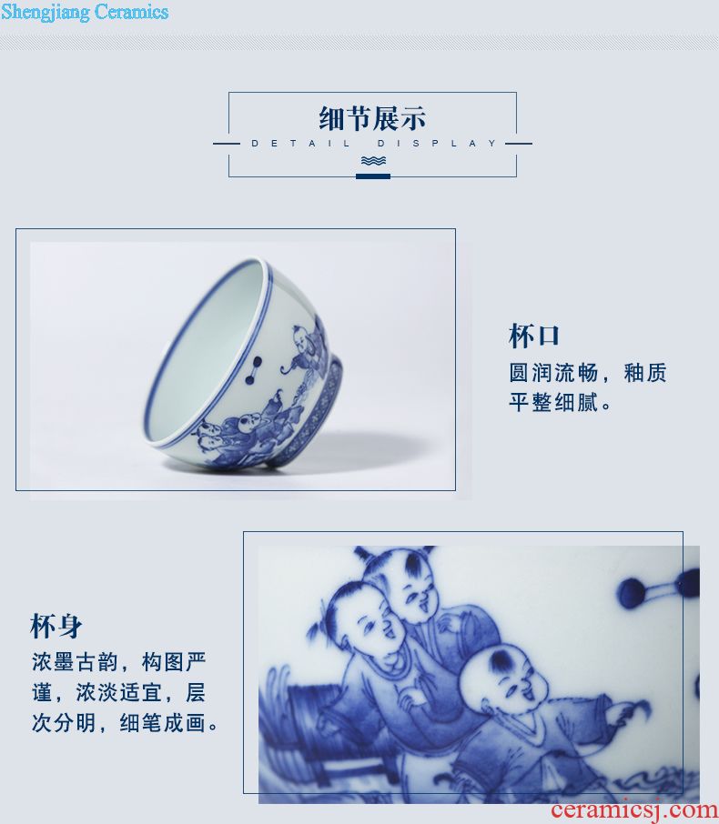 Three frequently hall kung fu tea sample tea cup jingdezhen ceramic tea set hand paint celadon small cups a single cup