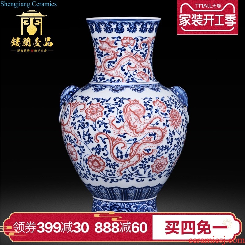 Jingdezhen ceramics archaize qing qianlong general canister to Chinese style living room TV ark home furnishing articles