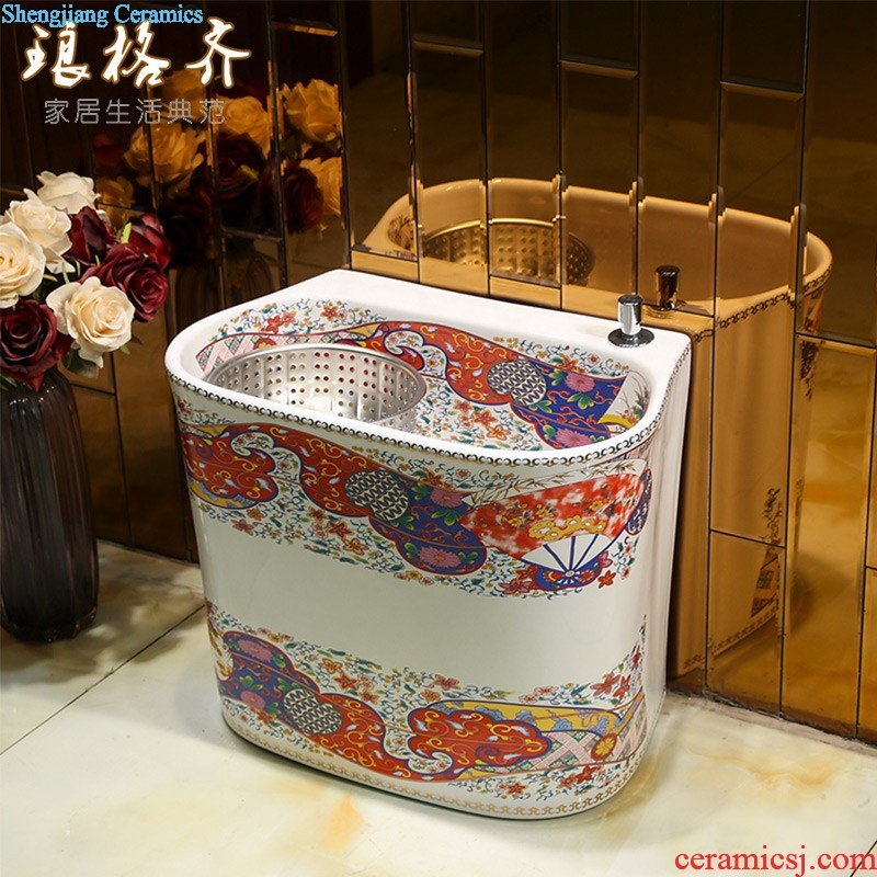 Koh larn tile neat package mail archaize of jingdezhen ceramic art basin of the basin that wash a face lavatory basin A045 on stage