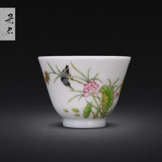 JingJun jingdezhen ceramics porcelain carving all hand painting of flowers and only three tureen kung fu tea bowl tea