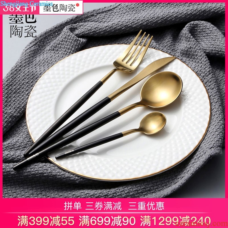 Phnom penh ceramic dishes suit household creative web celebrity ins household tableware to eat bread and butter plate single longtzer