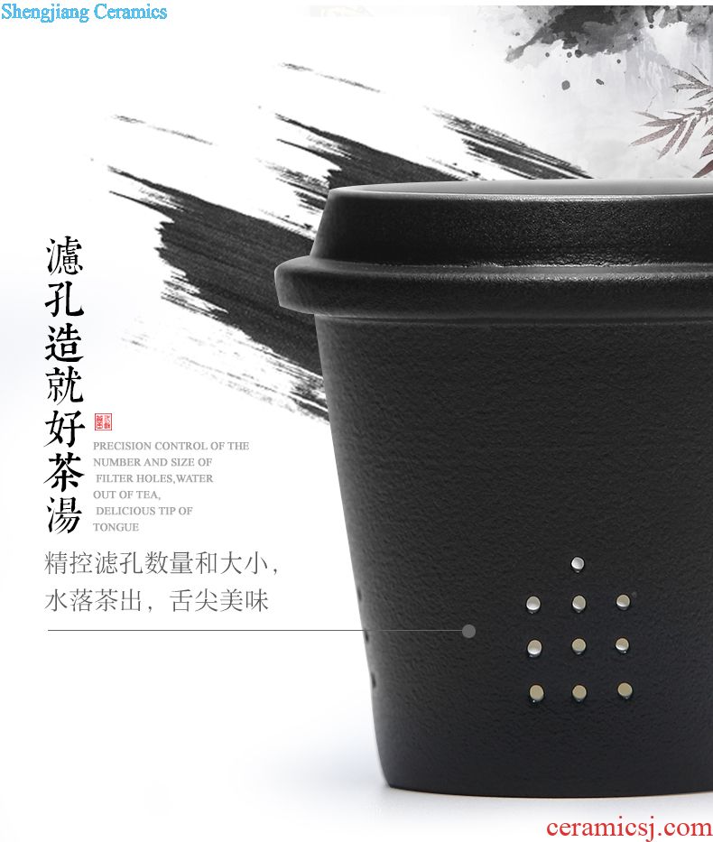The three frequently tureen tea cups of jingdezhen ceramic tea set zen S13001 blue large bowl kunfu tea hand grasp pot