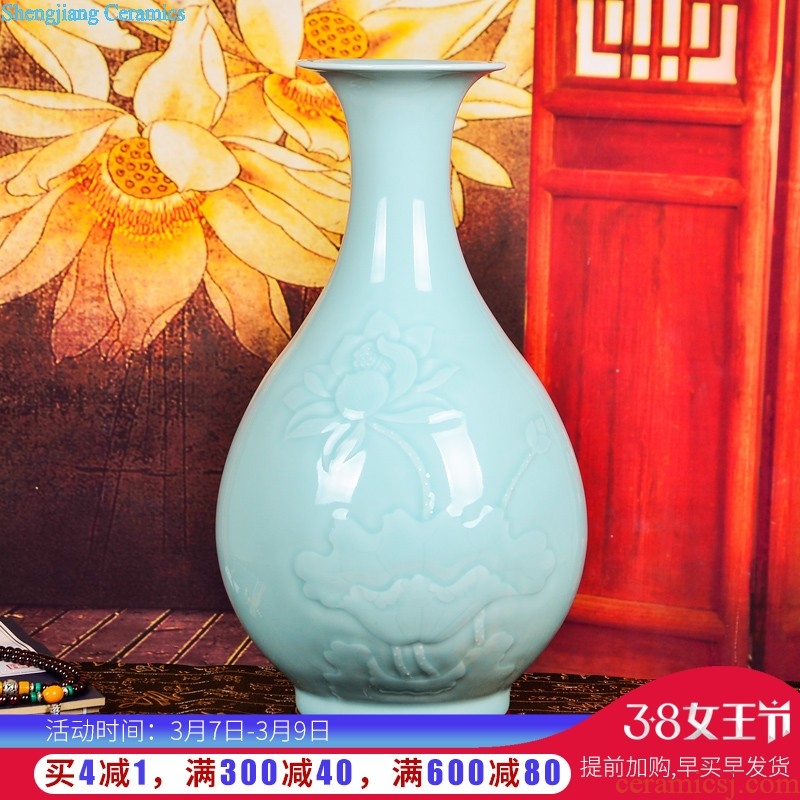 Jingdezhen ceramic seal copper ring of blue and white porcelain tea pot with cover storage tanks with pu 'er tea tea pot