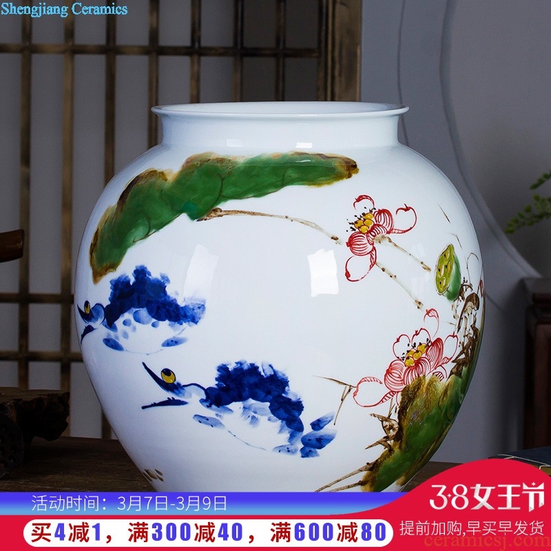 Jingdezhen ceramics European golden large vases, contemporary and contracted sitting room adornment is placed villa hc - 078