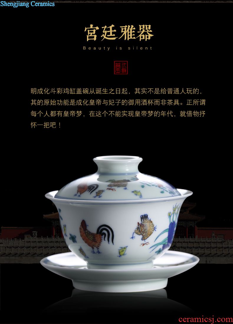 Three frequently hand-painted master of blue and white porcelain cup Tea foam glaze sample tea cup kung fu tea TZS323 ceramic cup